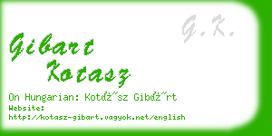 gibart kotasz business card